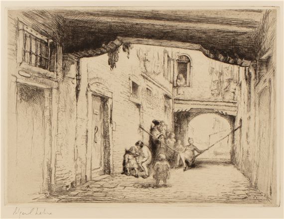 Street scene with figures