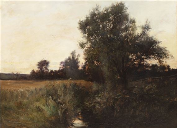 A tree-lined field at dusk - Joe Milne