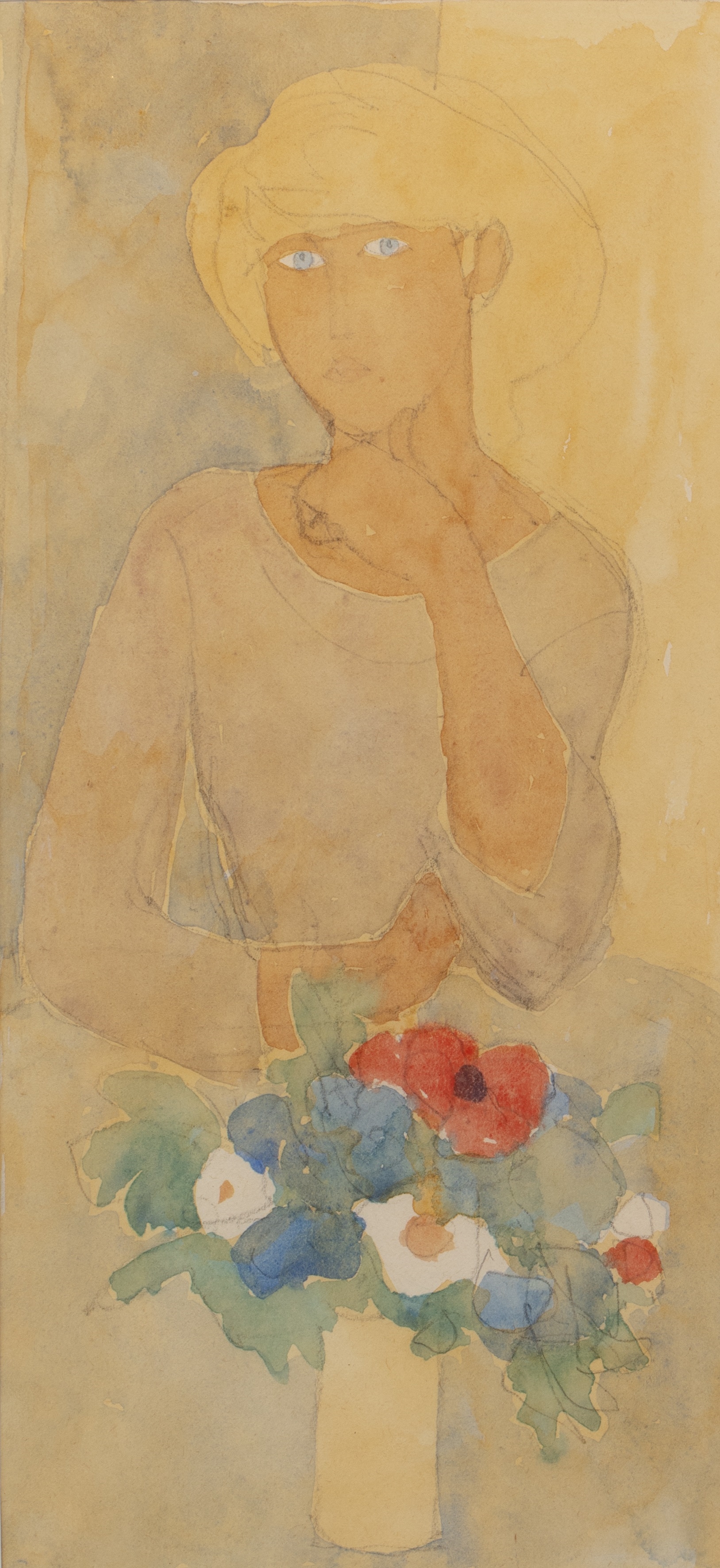 Artwork by Anthony Gilbert, No. 107 Flowers in a Garden, Made of Watercolour