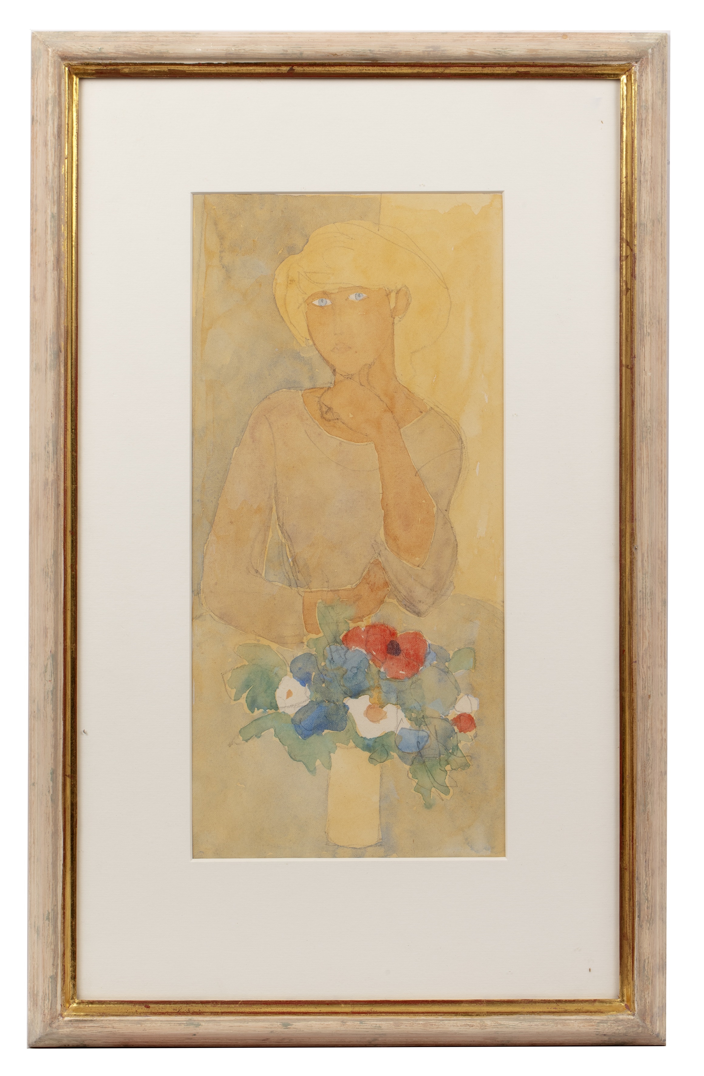 Artwork by Anthony Gilbert, No. 107 Flowers in a Garden, Made of Watercolour