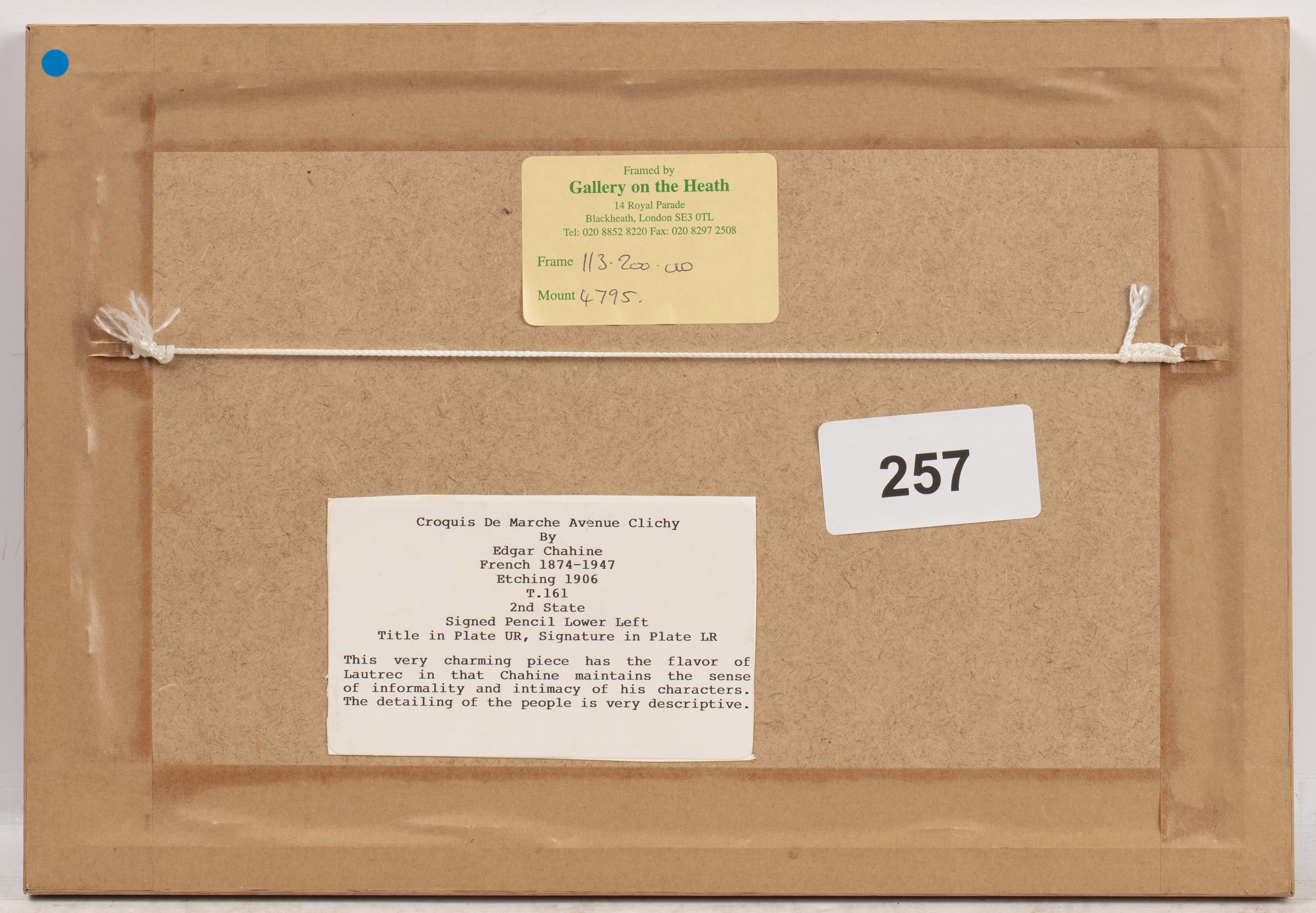 Artwork by Edgar Chahine, A nude reclining on a bed, Made of Etching