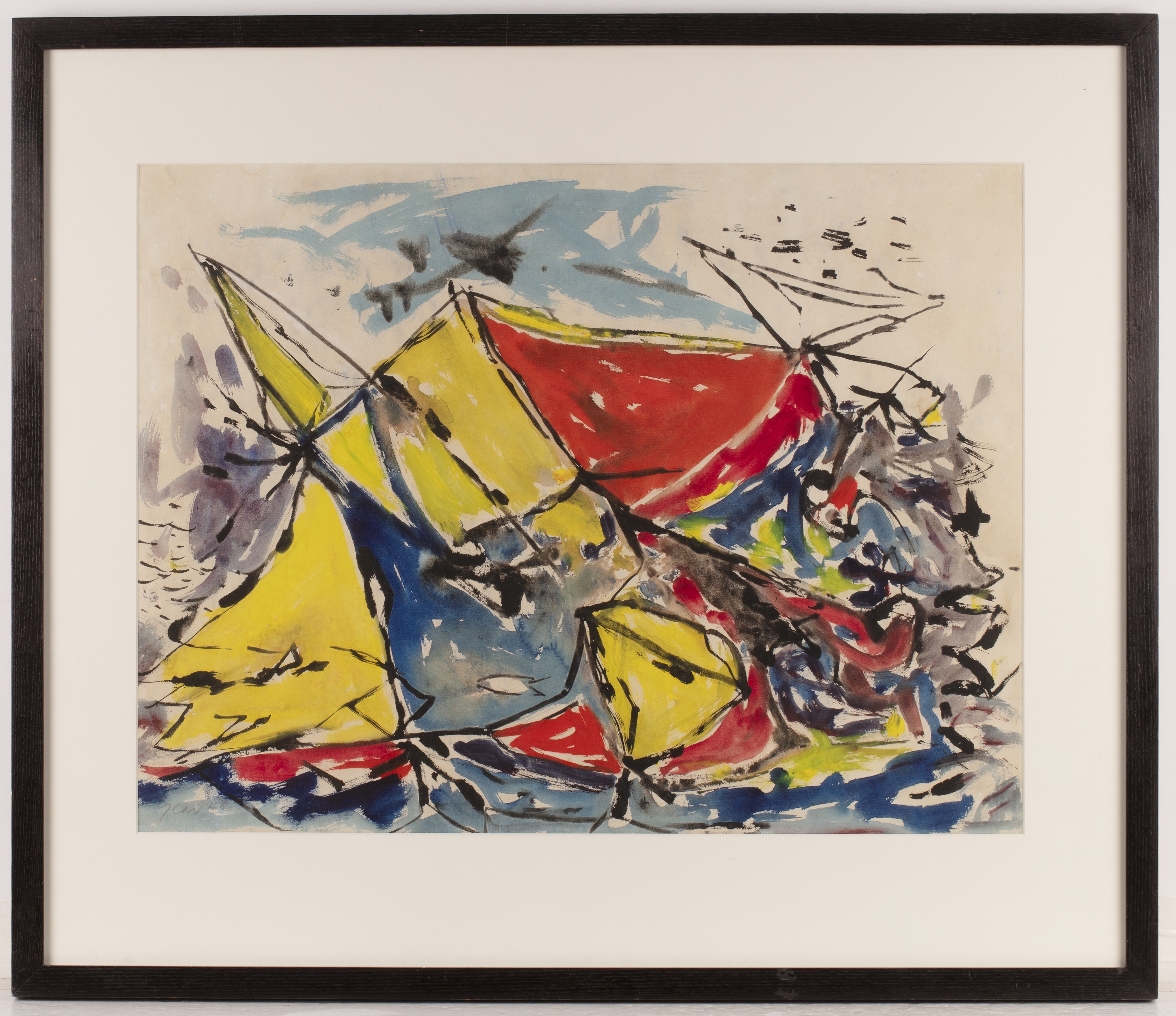 Artwork by William Gear, Untitled, Made of Mixed Media On Paper