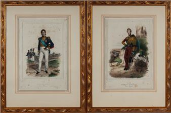 Louis Philippe and Le M. Duc d'Orléans - Louis-Philippe-Alphonse Bichebois