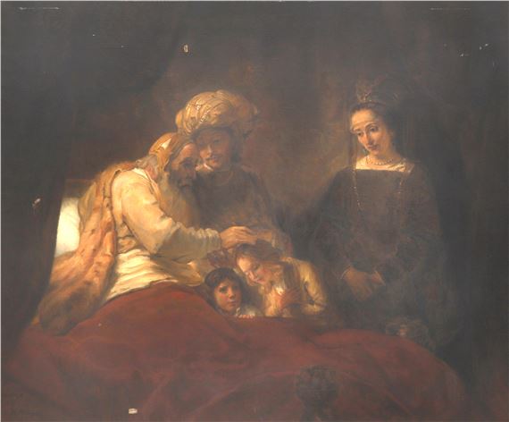 Jacob zegent de zonen van Jozef by Hermann Hirsch, 1919