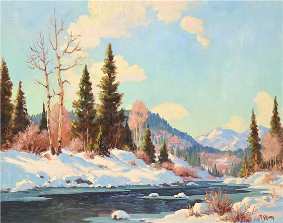 Winter Bow River - Roland Gissing