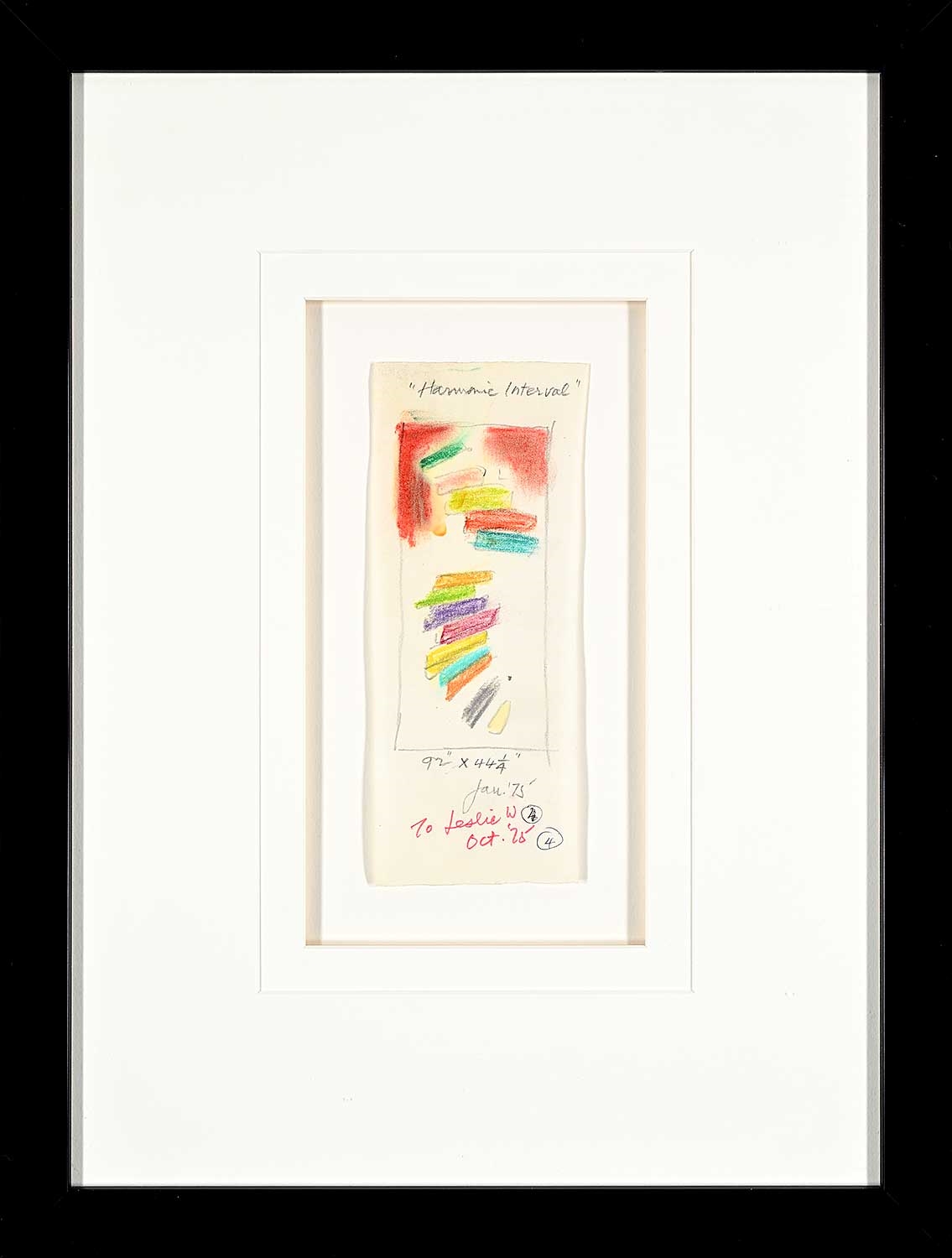 Artwork by Jack Bush, Harmonic Interval Study, Made of Graphite And Pastel On Paper