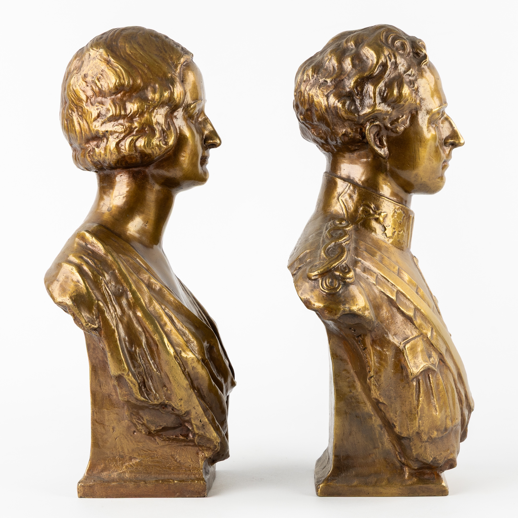 Octave Rotsaert | A Pair of Busts of King Leopold III of Belgium and ...