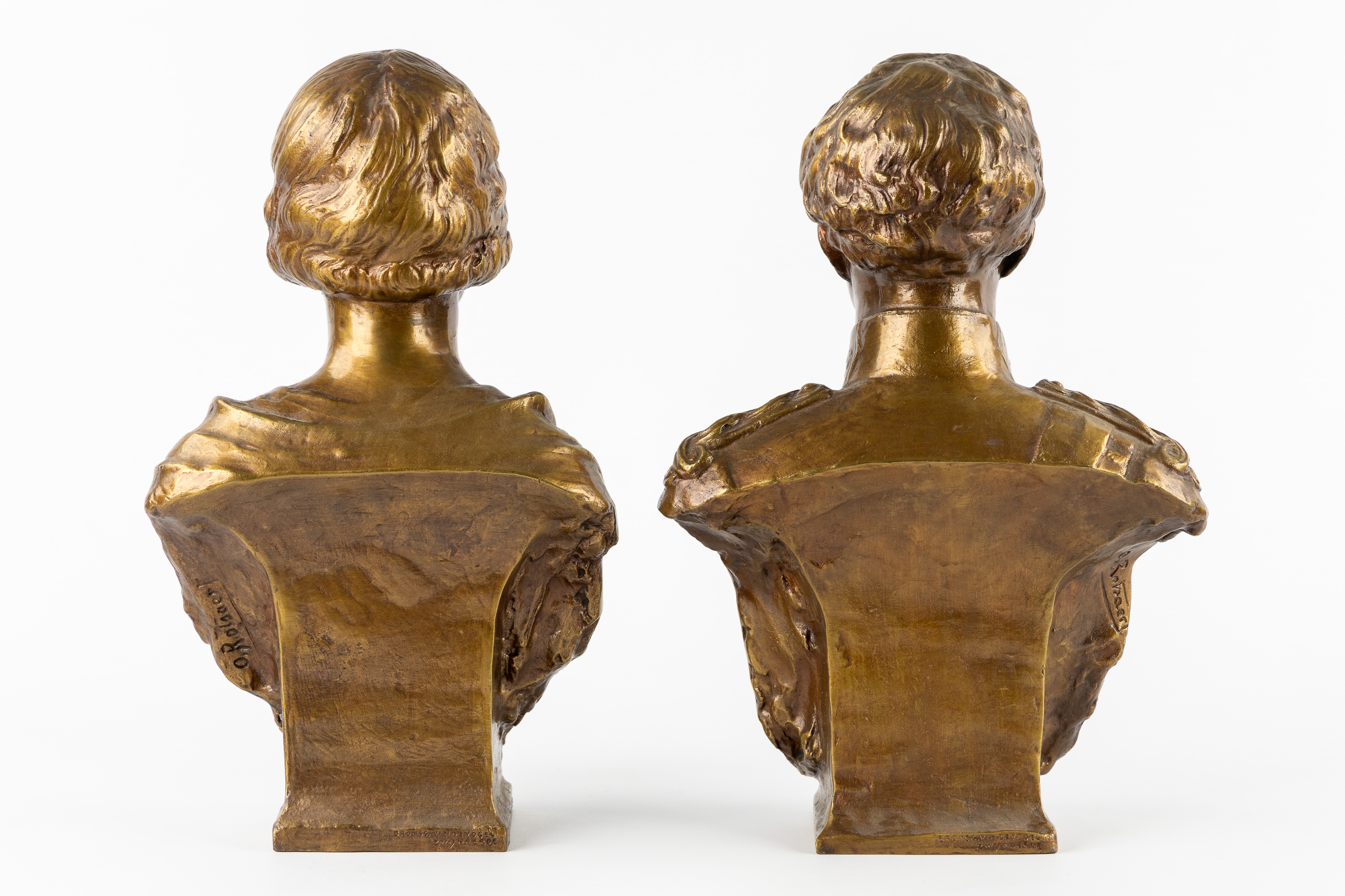 Octave Rotsaert | A Pair of Busts of King Leopold III of Belgium and ...