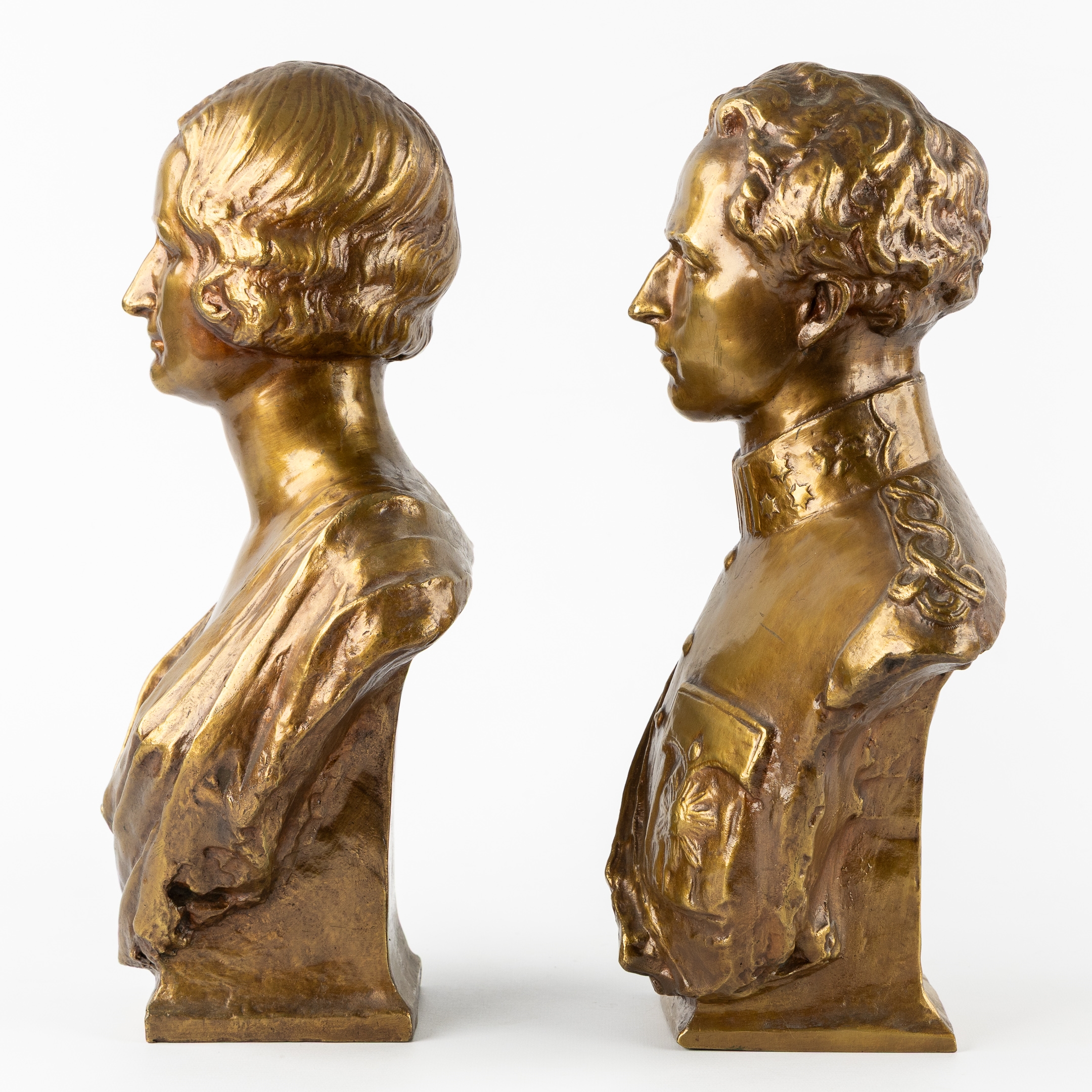 Octave Rotsaert | A Pair of Busts of King Leopold III of Belgium and ...