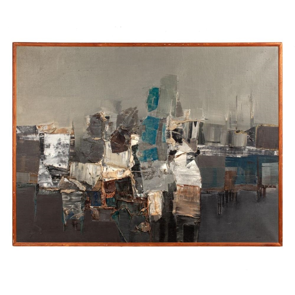 Artwork by Shanti Dave, Midcentury Abstract Oil & Plaster, Made of Oil & Plaster On Canvas