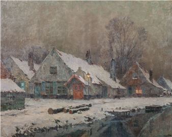Flemish Farmhouse in the Snow - Emmanuel Vierin