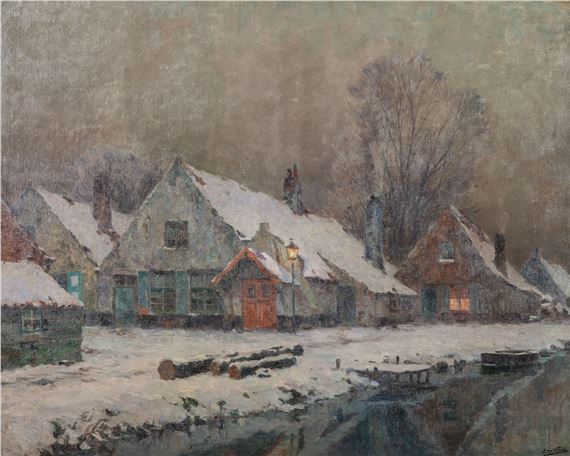 Flemish Farmhouse in the Snow - Emmanuel Vierin