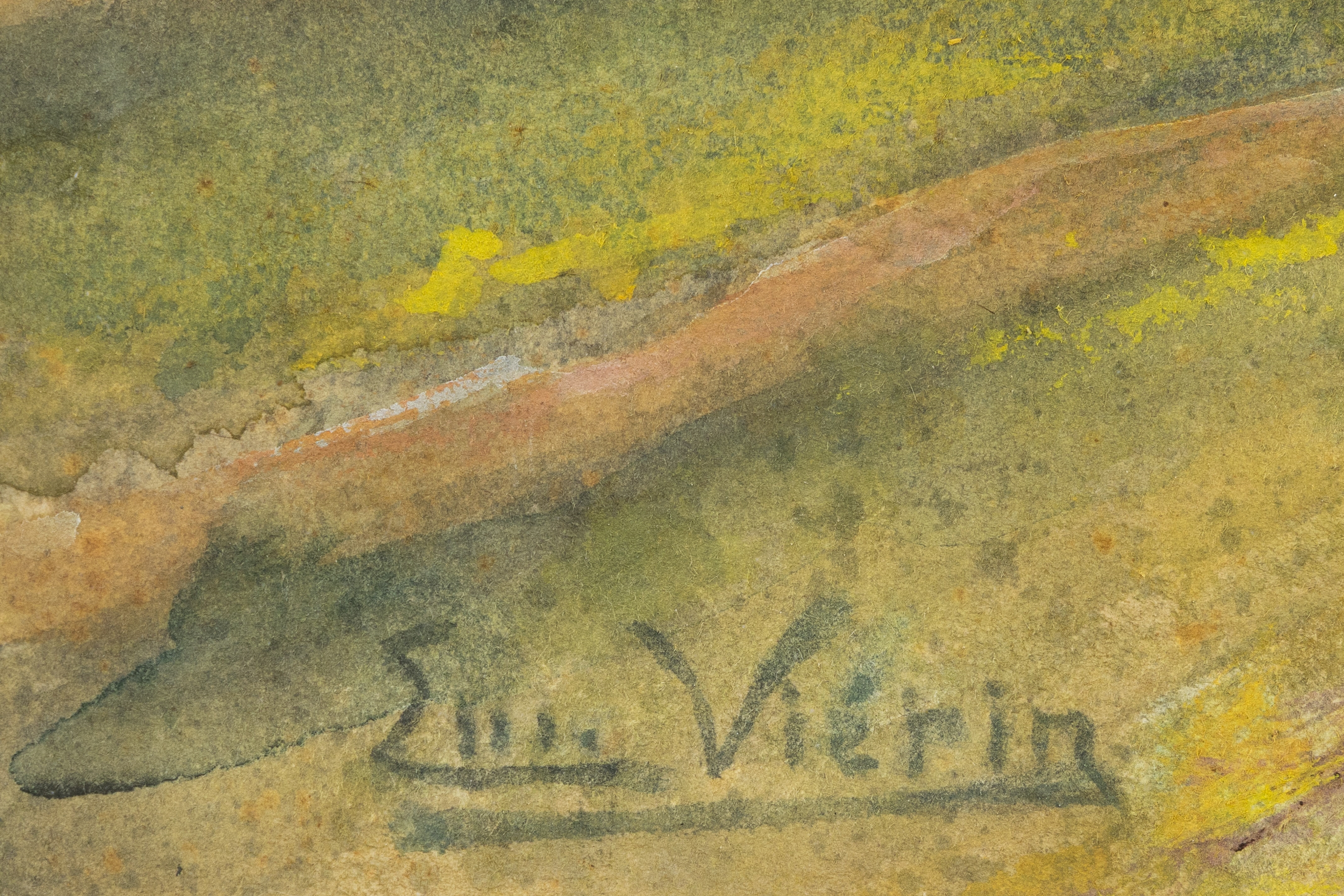 Artwork by Emmanuel Vierin, Village View, Made of Watercolour On Paper