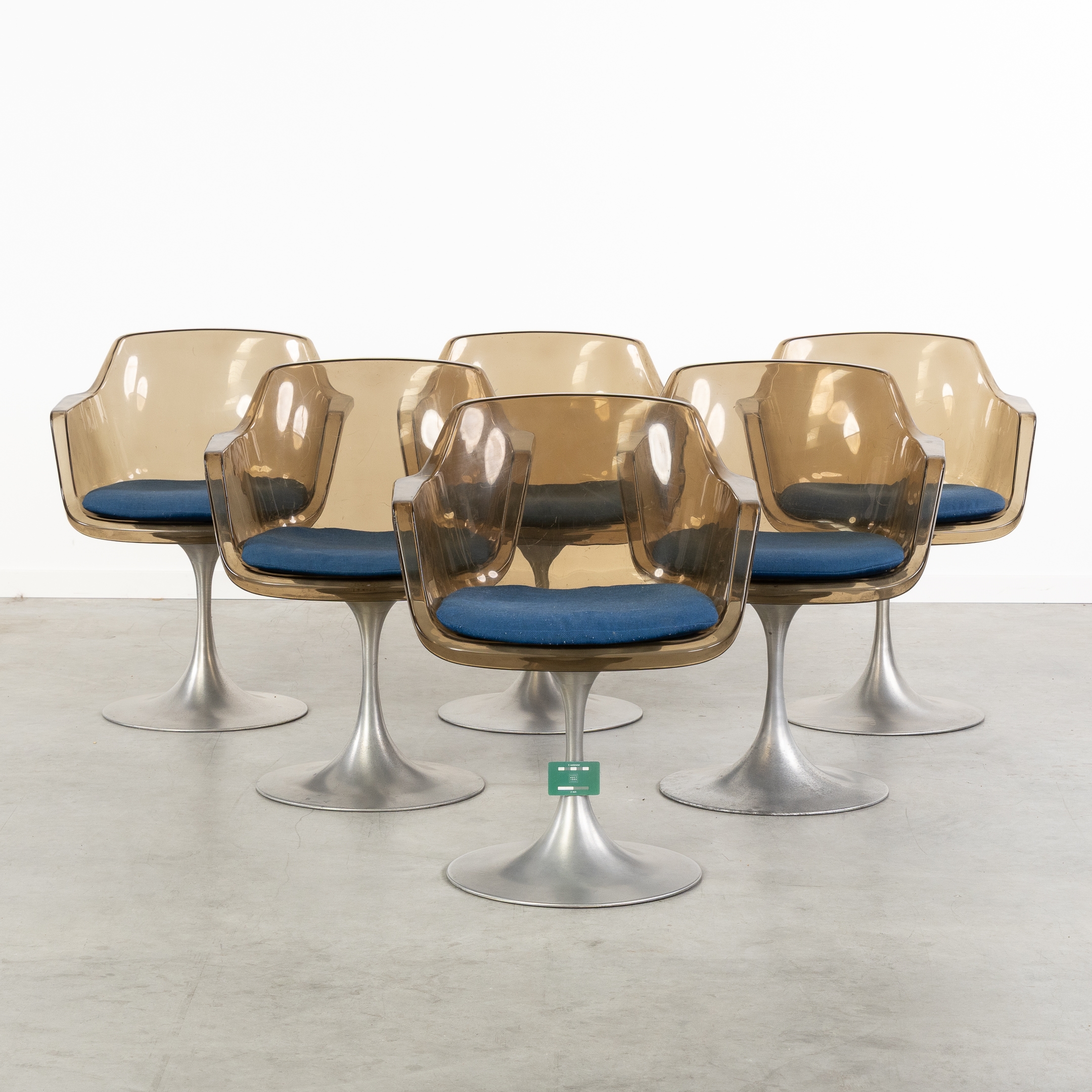 Erwine & Estelle Laverne | A Set of Six Armchairs, Plexiglass and ...