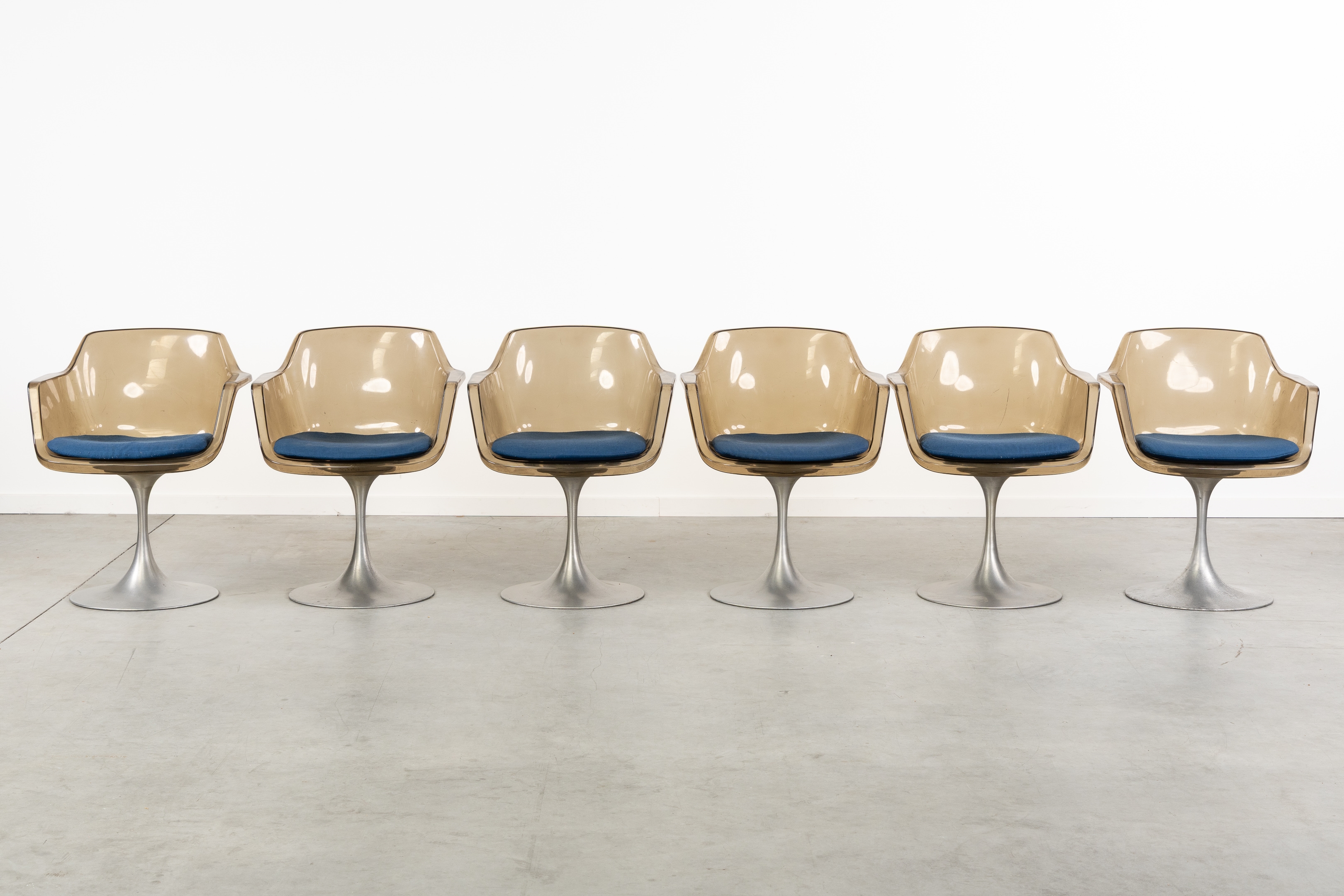 Erwine & Estelle Laverne | A Set of Six Armchairs, Plexiglass and ...