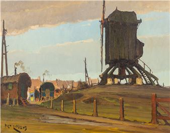 Landscape with a windmill - Piet Lippens