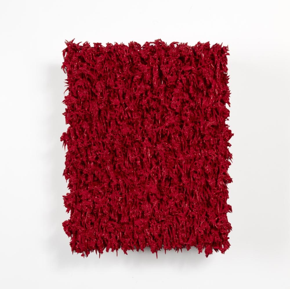 Artwork by Donald Moffett, The Alliance (Triptych, Made of Extruded Oil On Canvas