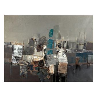 Midcentury Abstract Oil & Plaster - Shanti Dave