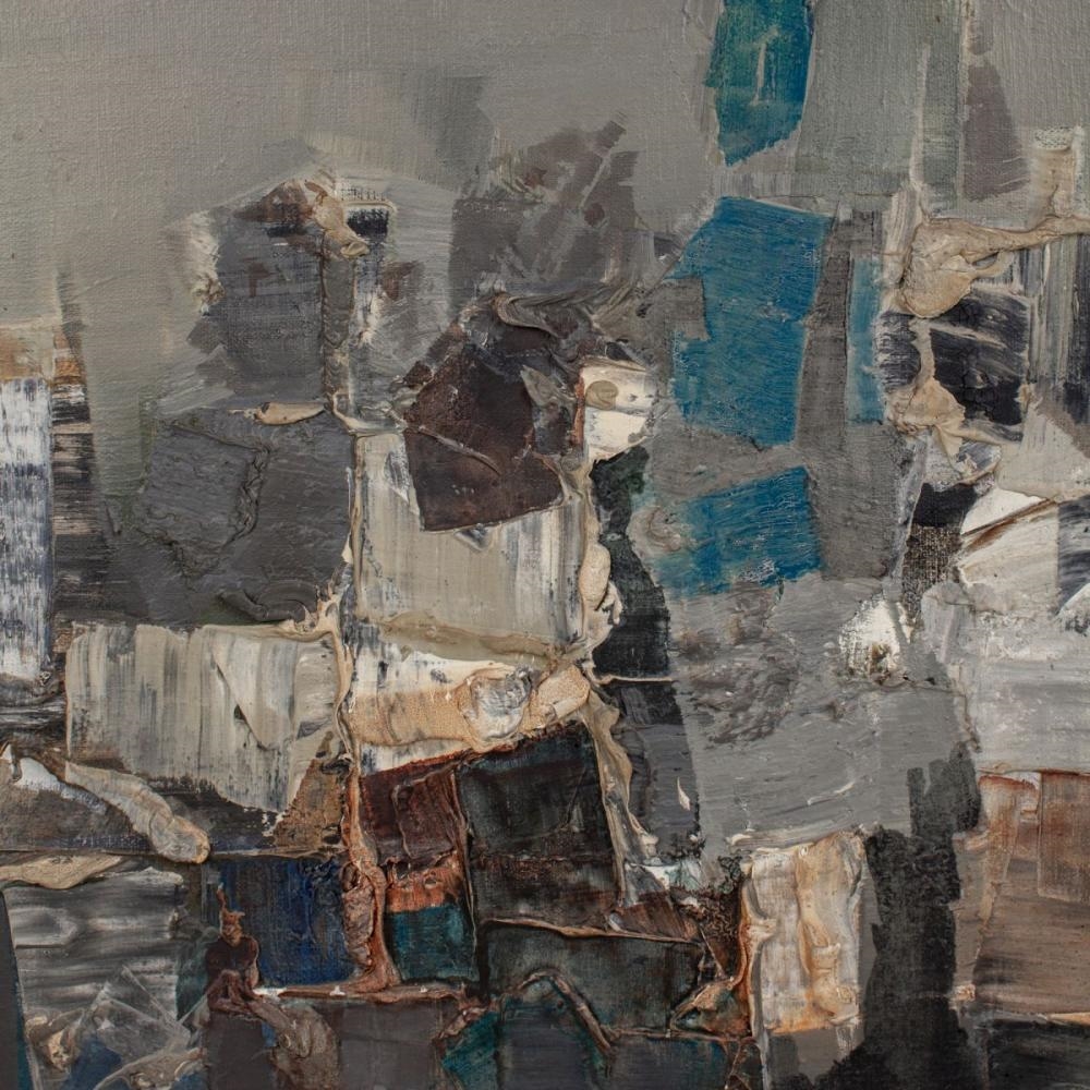 Artwork by Shanti Dave, Midcentury Abstract Oil & Plaster, Made of Oil & Plaster On Canvas