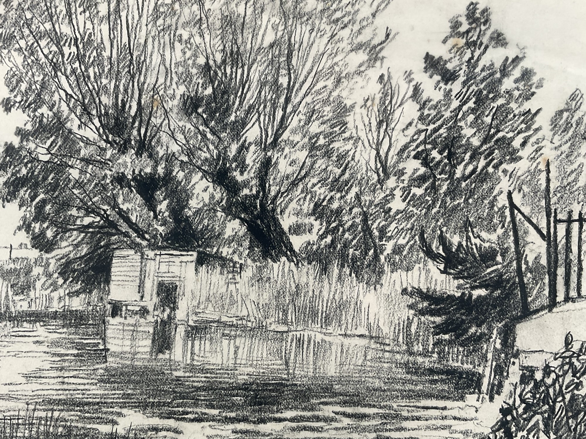 Artwork by Paul Earee, River bank, Made of Charcoal