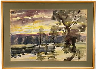 group of three framed watercolour landscapes - Paul Earee