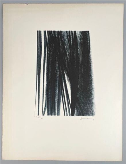Composition for "Poetry is contagious by Hans Hartung, 1977