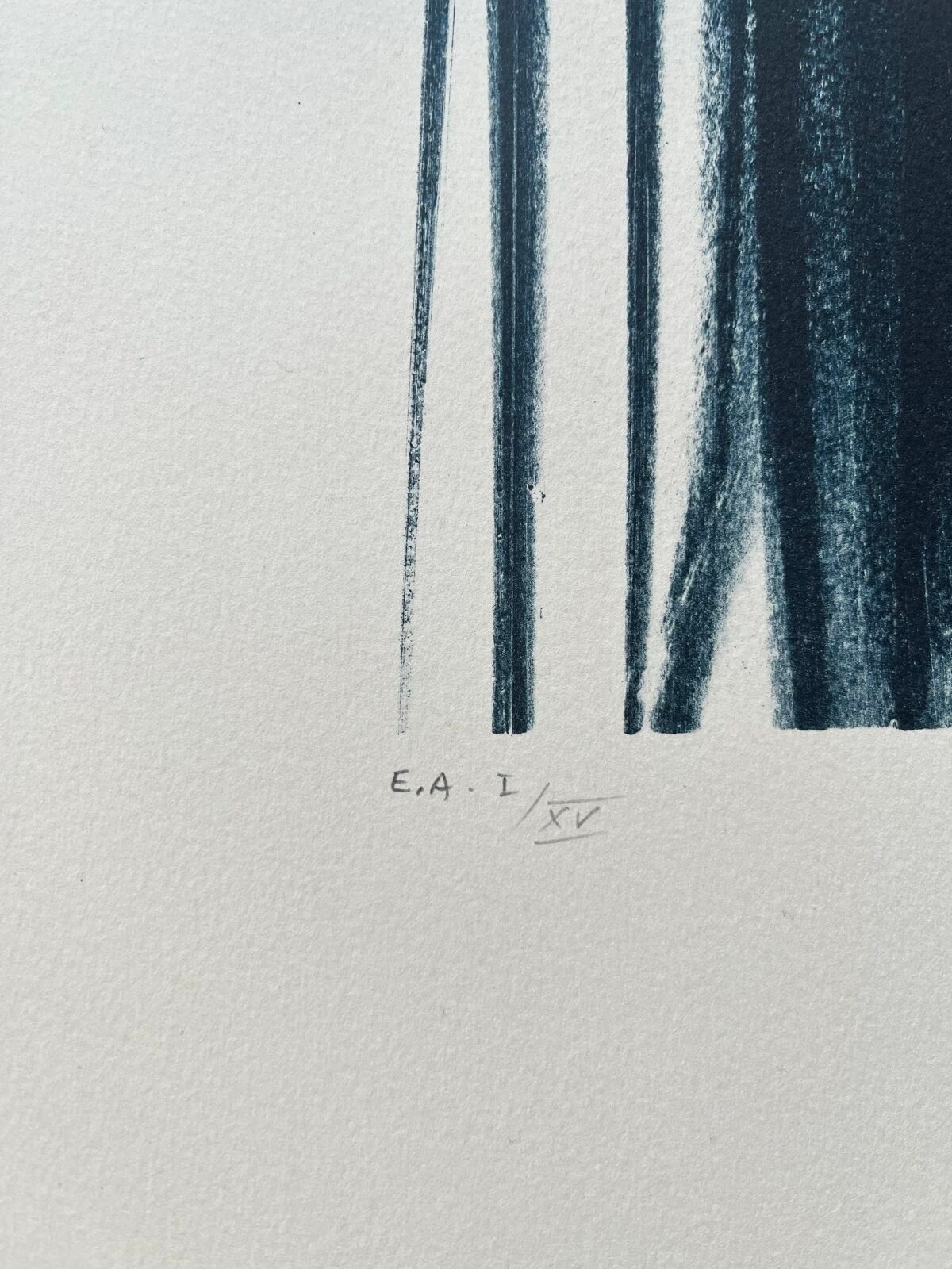 Artwork by Hans Hartung, Composition for "Poetry is contagious, Made of Photo-Autograph On Zinc