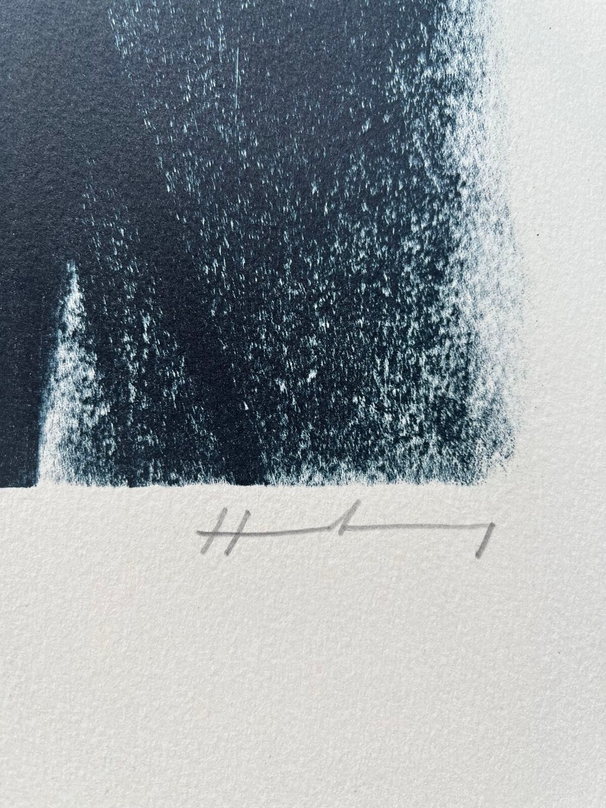 Artwork by Hans Hartung, Composition for "Poetry is contagious, Made of Photo-Autograph On Zinc