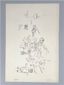 Surrealist scene - Miodrag Djuric Dado