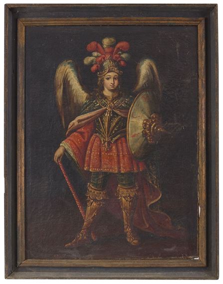 The Archangel Saint Michael - South American School, 18th Century