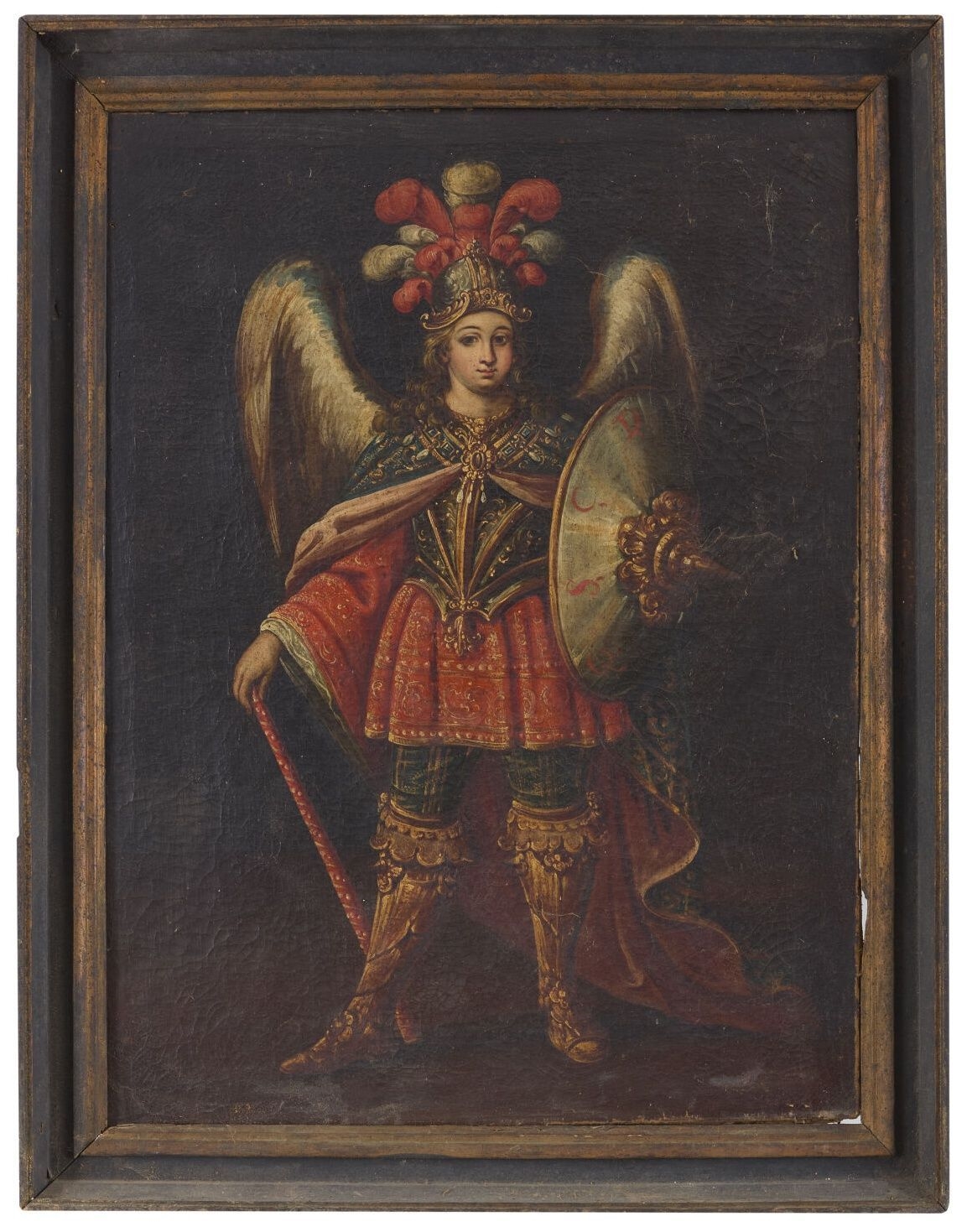 Artwork by South American School, 18th Century, The Archangel Saint Michael, Made of Original Canvas