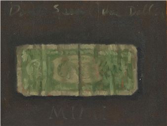 Dollar Bill on Black Background