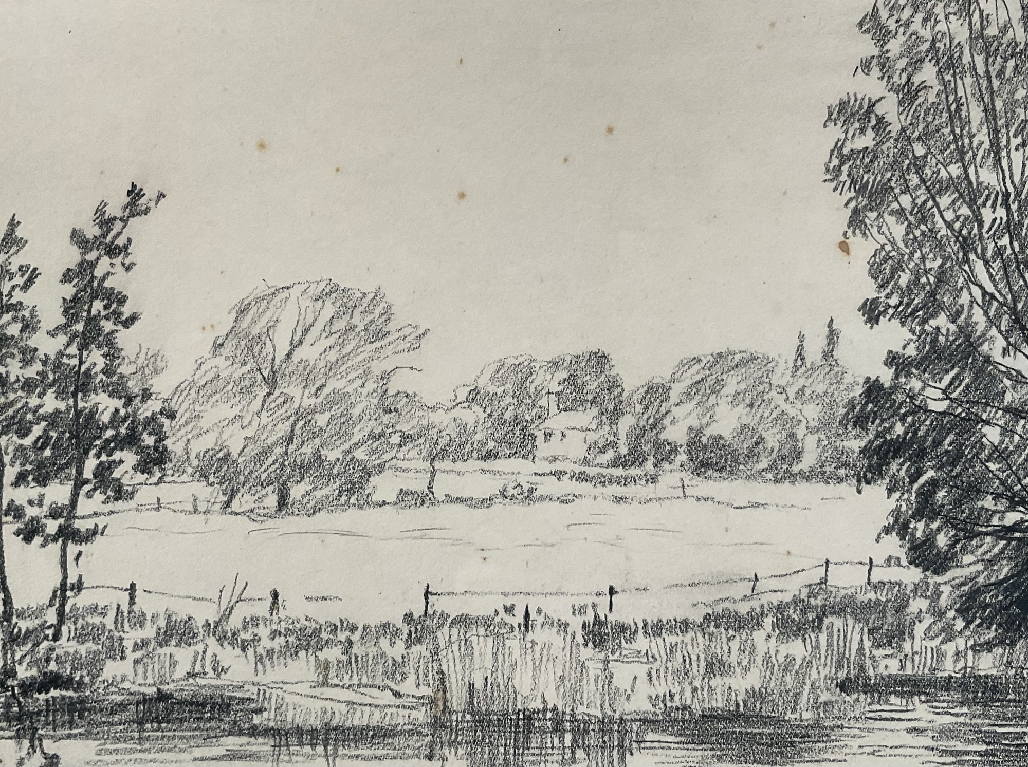 Artwork by Paul Earee, River bank, Made of Charcoal