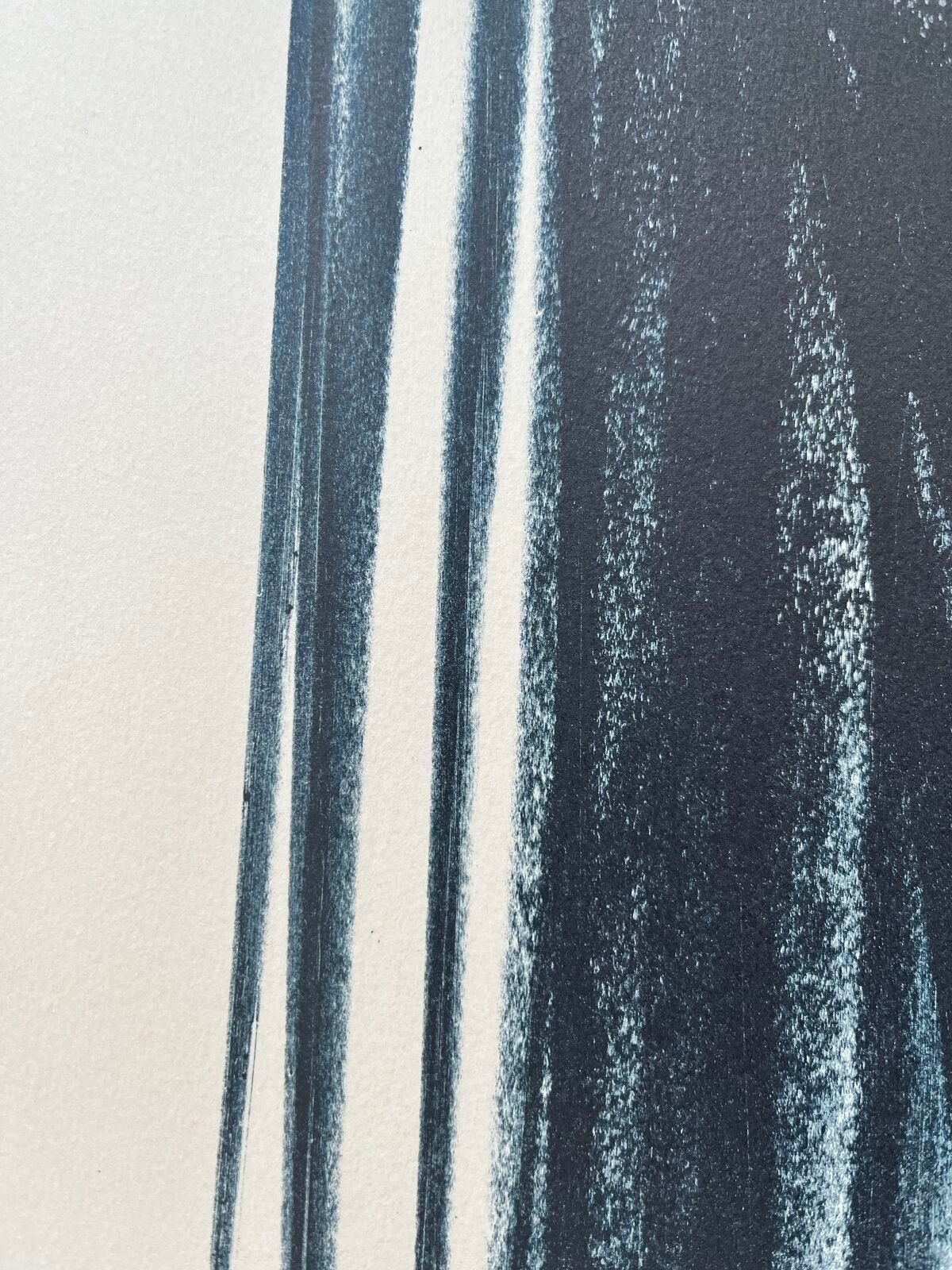 Artwork by Hans Hartung, Composition for "Poetry is contagious, Made of Photo-Autograph On Zinc