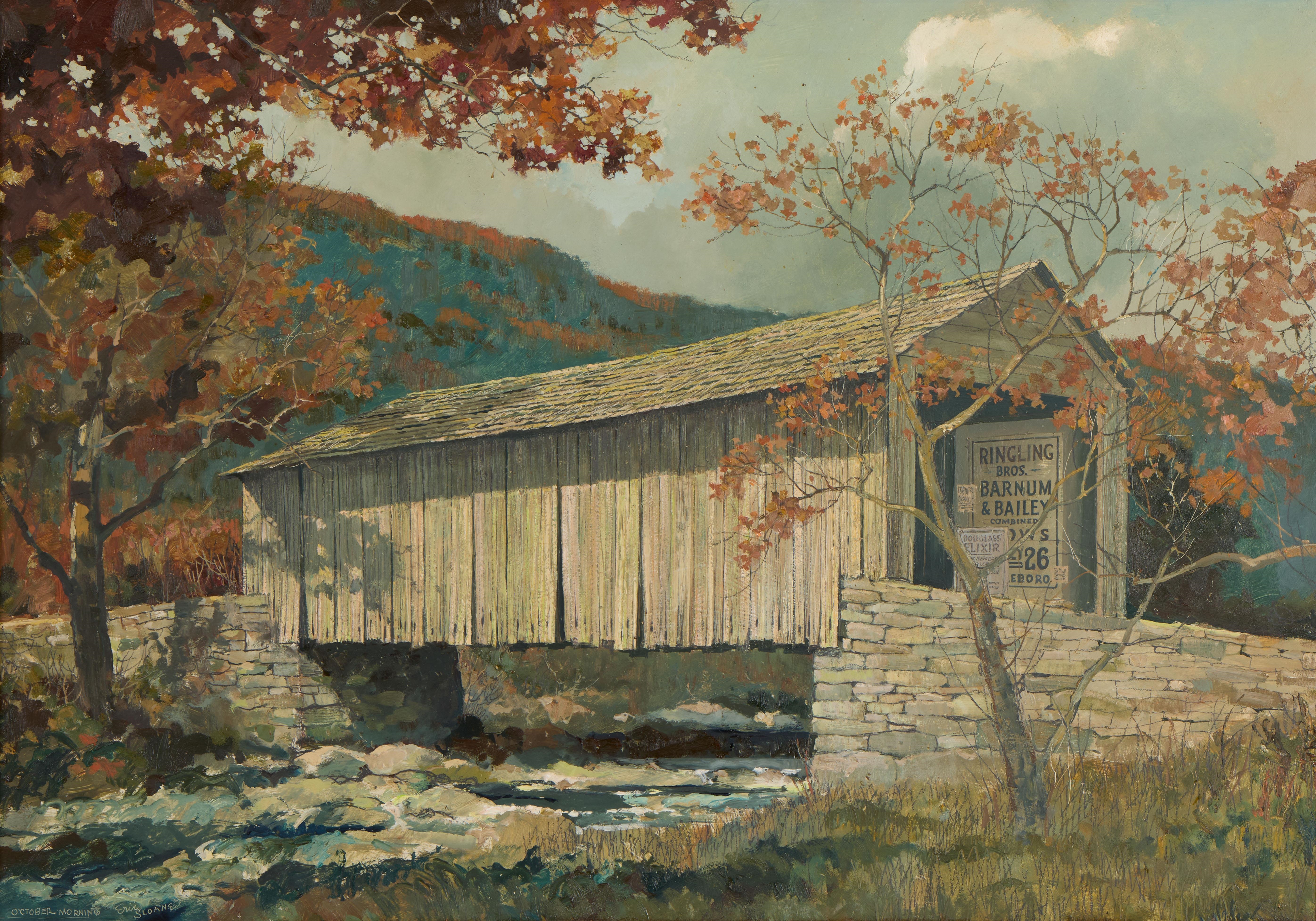 Artwork by Eric Sloane, October Morning, Made of Oil On Board