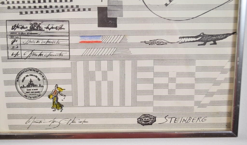 Artwork by Saul Steinberg, 2 Saul Steinberg Posters Spoleto, Fondation Maeght, Made of Vintage Posters