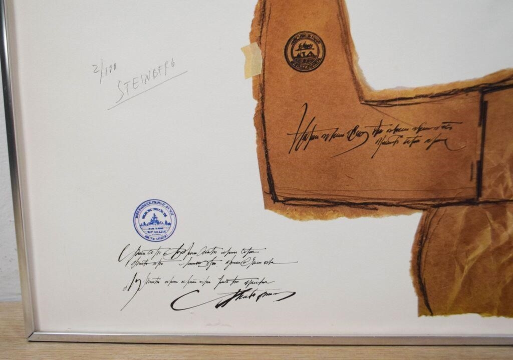 Artwork by Saul Steinberg, 2 Saul Steinberg Posters Spoleto, Fondation Maeght, Made of Vintage Posters