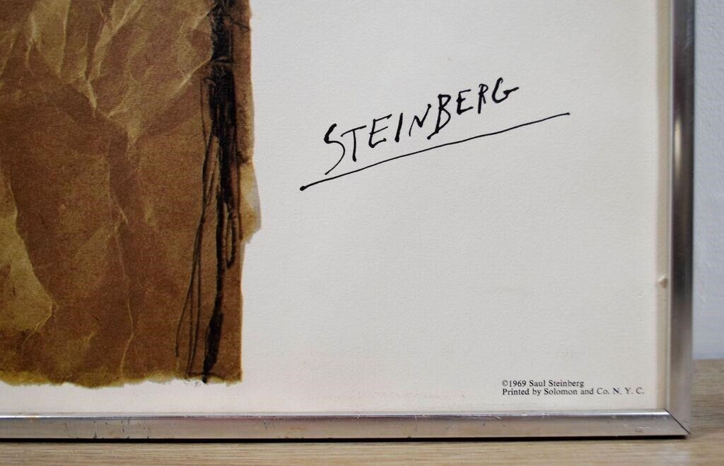 Artwork by Saul Steinberg, 2 Saul Steinberg Posters Spoleto, Fondation Maeght, Made of Vintage Posters