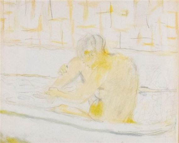 Femme assise dans sa baignoire - Pierre Bonnard