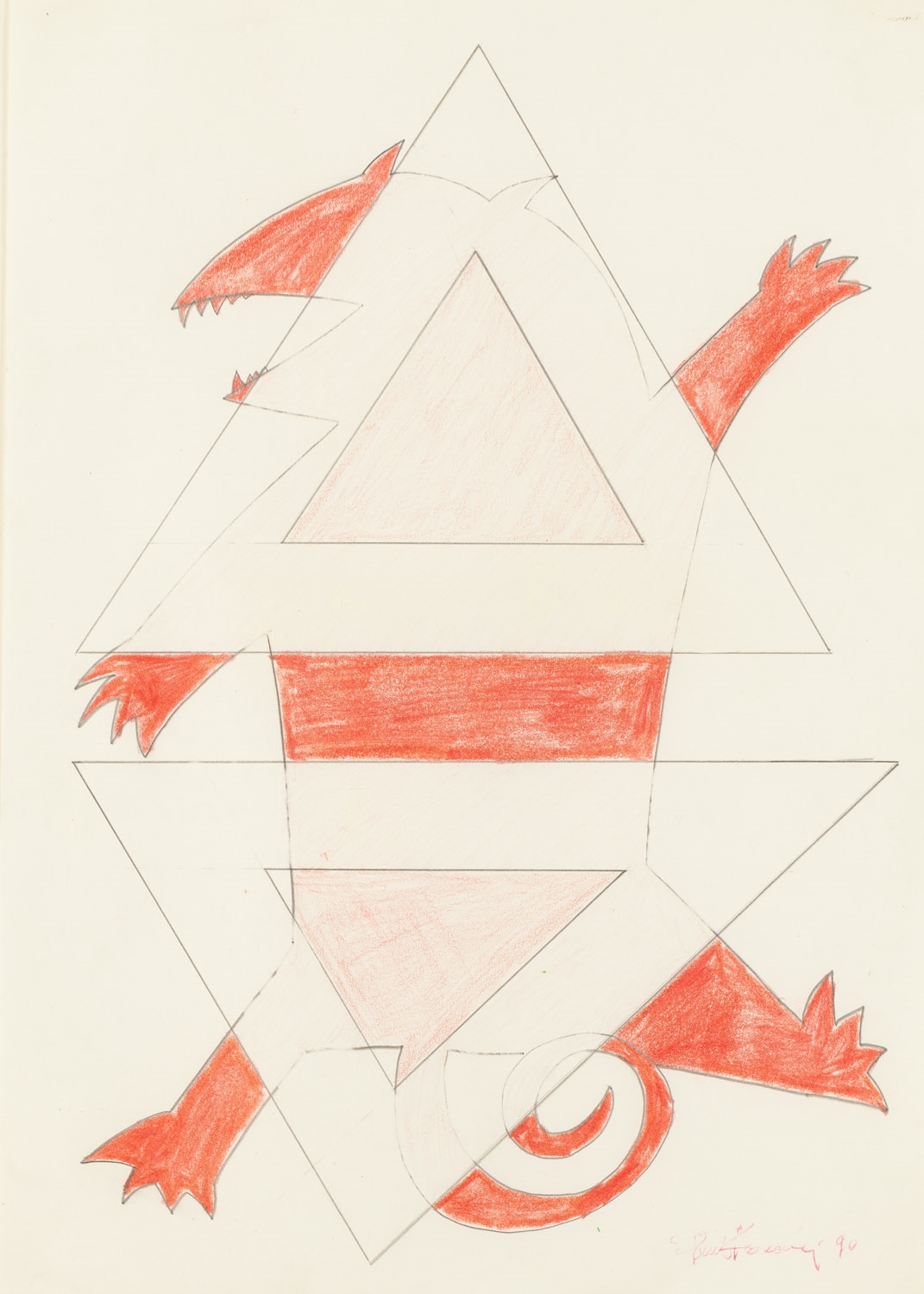 Artwork by Pawel Kowalewski, Untitled, Made of pencil, crayon/paper