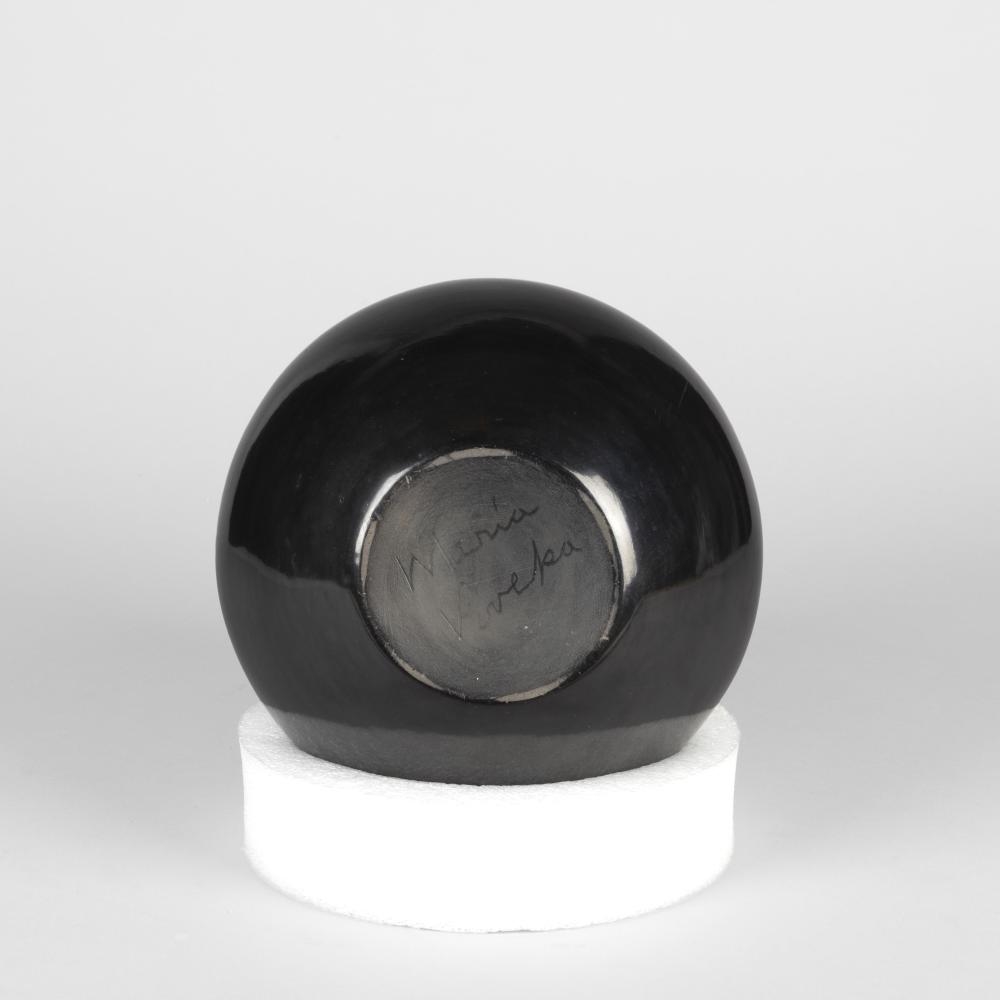 Artwork by Maria Montoya Martinez, Blackware Vase, Made of Fired Clay