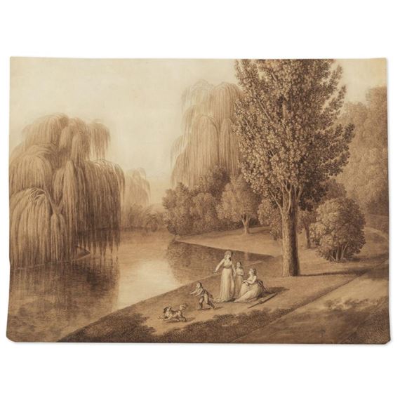 PROMENADE AU JARDIN ANGLAIS DU PALAIS ROYAL DE CASERTE - Jacob Philippe Hackert