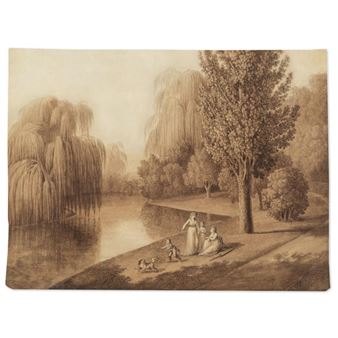 PROMENADE AU JARDIN ANGLAIS DU PALAIS ROYAL DE CASERTE - Jacob Philippe Hackert