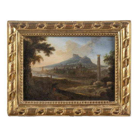 VUE D'UNE VILLE IMAGINAIRE EN BORD DE MER - Pierre Antoine Patel