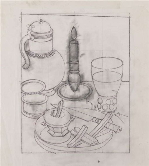 STUDY FOR INTERIOR WITH A PICTURE by Patrick Caulfield, 1986