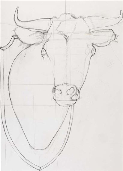 STUDY FOR HEMINGWAY NEVER ATE HERE [BULL'S HEAD by Patrick Caulfield, 1999