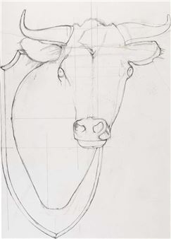 STUDY FOR HEMINGWAY NEVER ATE HERE [BULL'S HEAD - Patrick Caulfield