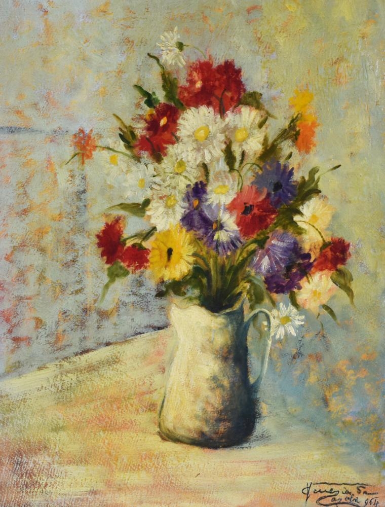 Artwork by Venezia da Casale, FIORI D'ESTATE, Made of Olio Su Cartone