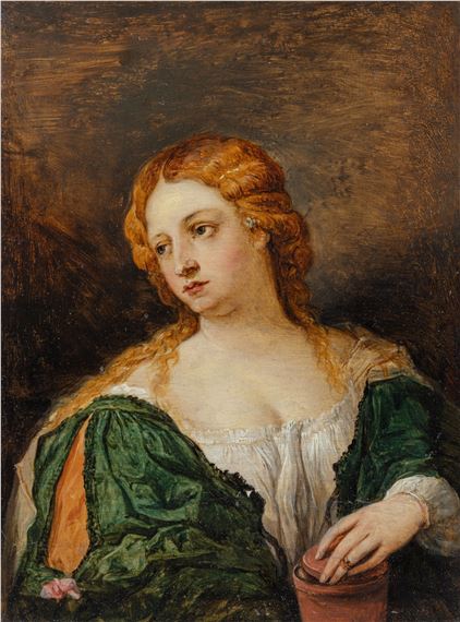 Portrait of a lady as the Magdalene - David Teniers the Younger