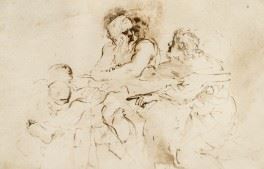 Guercino's drawing "Jacob blessing the sons of Joseph" - Pushkin State Museum of Fine Arts